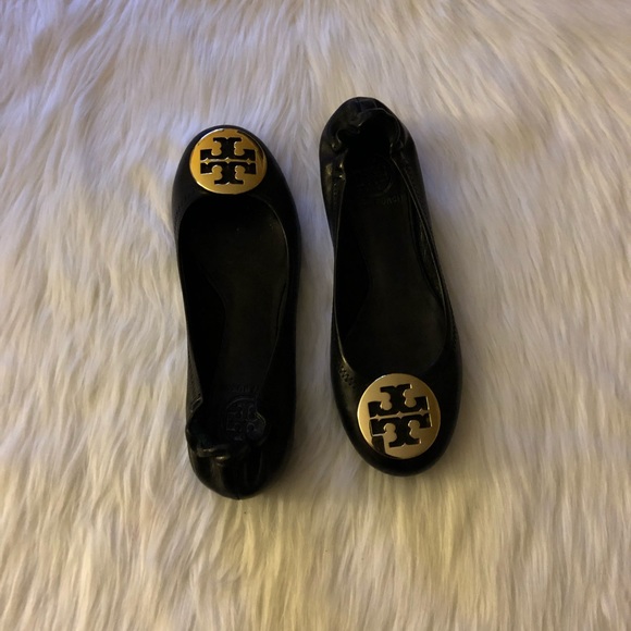 Tory Burch”Revo”Black Leather Flat,Size-6 - Picture 6 of 6